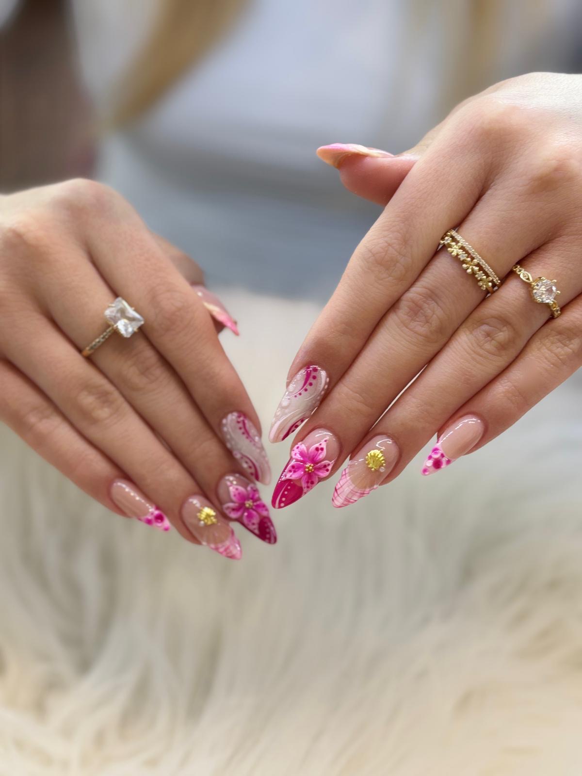 Hot Pink 3D Floral